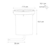 QAZQA Moderne buiten grondspot staal 35 mm verstelbaar IP65 - Delux - thumbnail