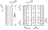 Phoenix Contact 3240187 Kabelgoot Flexgoot (l x b x h) 2000 x 25 x 25 mm 24 stuk(s) Grijs - thumbnail