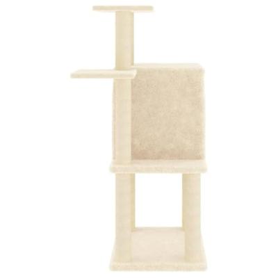 Kattenmeubel met sisal krabpalen 97 cm crmekleurig - thumbnail