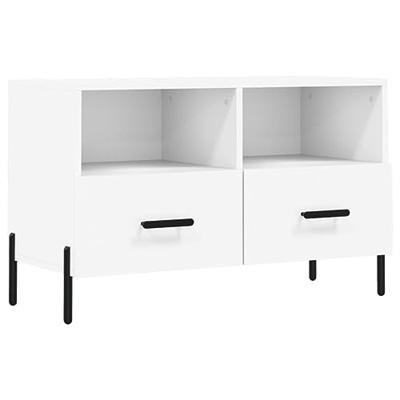 Tv-meubel 80x36x50 cm bewerkt hout wit
