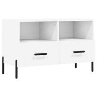 Tv-meubel 80x36x50 cm bewerkt hout wit - thumbnail