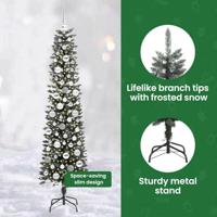 VidaXL Kunstkerstboom met 300 led groen 180 cm pvc en plastic en staal - thumbnail