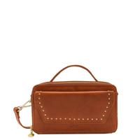 Dames leren schoudertas - cognac - MŌSZ Naomi - thumbnail