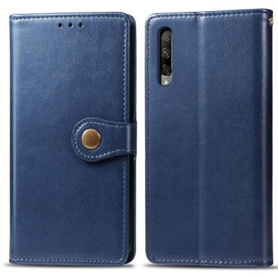 Retro effen kleur lederen gesp mobiele telefoon bescherming lederen draagtas met Lanyard & fotolijstjes & kaartsleuf & portemonnee & beugel functie vo