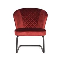 LABEL51 Fauteuil Flow - Rood - Fluweel - thumbnail