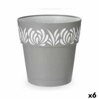 Zelfwaterende bloempot Stefanplast Gaia Grijs Plastic 29 x 29 x 29 cm (6 Stuks) - thumbnail