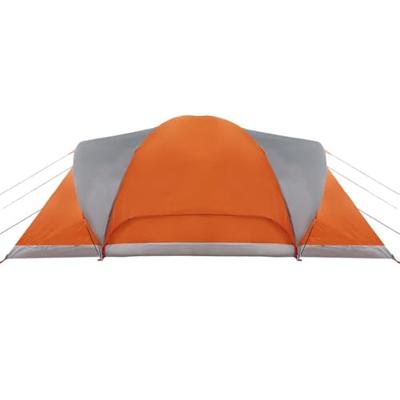 Koepeltent 6-persoons waterdicht grijs en oranje Koepeltent 6-persoons waterdicht grijs en oranje