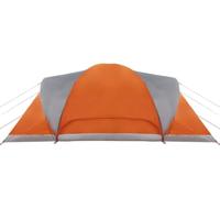 Koepeltent 6-persoons waterdicht grijs en oranje - thumbnail