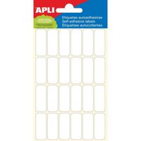 Apli witte etiketten ft 12 x 30 mm (b x h), 144 stuks, 24 per blad (2671) - thumbnail
