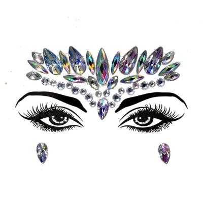 3 PC'S voorhoofd groene Masquerade make-up acryl gezicht sticker stijl: YT-01-3 3 PC'S voorhoofd groene Masquerade make-up acryl gezicht sticker stijl: YT-01-3