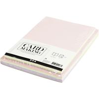 Creativ Company Kaarten en enveloppen, afmeting kaart 10,5x15 cm, afmeting envelop 11,5x16,5 cm, 110+220 gr, pastelkleuren, 50 set/ 1 doos - thumbnail