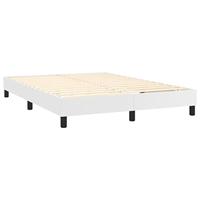 Boxspring met matras kunstleer wit 140x190 cm - thumbnail