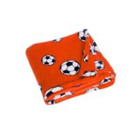 Playshoes fleece babydeken Voetbal Oranje - thumbnail