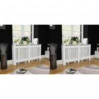 Radiatorombouw 2 st 152 cm MDF wit - thumbnail
