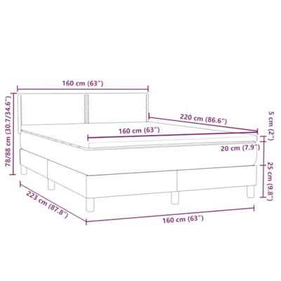 Boxspring met matras en LED fluweel zwart 160x220 cm