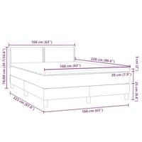 Boxspring met matras en LED fluweel zwart 160x220 cm - thumbnail