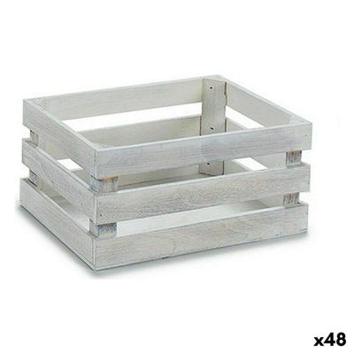 Decoratieve Doos Gift Decor Wit Populier Populierenhout (48 Stuks)