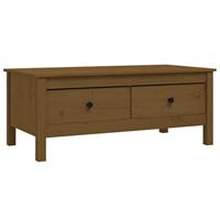 Salontafel 100x50x40 cm massief grenenhout honingbruin - thumbnail