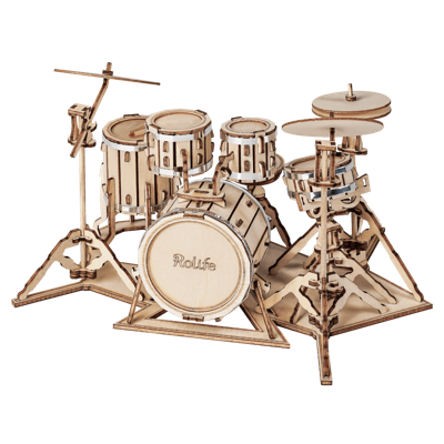 Robotime 3D Houten Puzzel Muziekinstrument Drumstel Robotime 3D Houten Puzzel Muziekinstrument Drumstel
