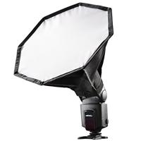 Walimex Octagon softbox voor systeemflits, 28 cm, universele diffuser voor flitslicht, compacte flitsen van Canon, Nikon, Sigma, Sony, Pentax, Olympus, Panasonic Lumixpak, Sunvita Flash, Nissin - thumbnail