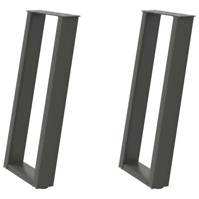 Console tafelpoten 2st U-vormig 38x(72-73)cm staal antraciet