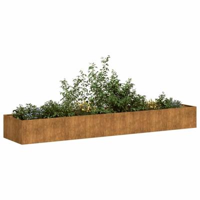 Plantenbak roestig 360x80x40 cm weervast staal Plantenbak roestig 360x80x40 cm weervast staal