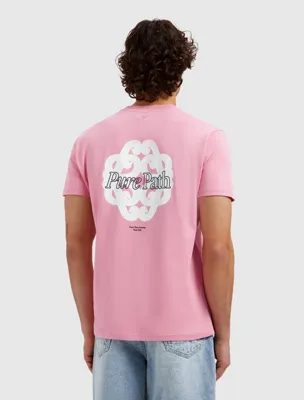 Pure Path Bold Emblem T-Shirt Heren Roze - Maat XL - Kleur: Roze | Soccerfanshop