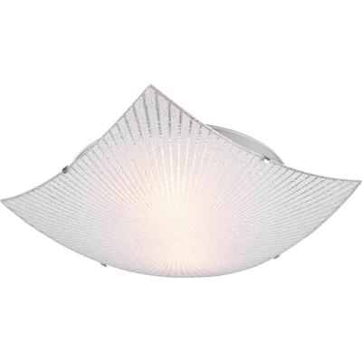 LED Plafondlamp Vierkant Mat Chroom - 2-lichts E27 - Aluminium