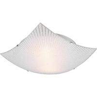 LED Plafondlamp Vierkant Mat Chroom - 2-lichts E27 - Aluminium - thumbnail