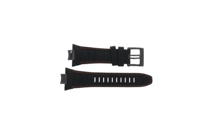 Horlogeband Seiko 7T62-0KS0 / SNAE37P1 / L00R111M0 Leder Zwart 14mm