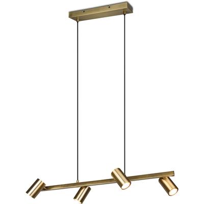 LED Hanglamp Rond 4-Lichts Mat Goud GU10 Fitting Aluminium