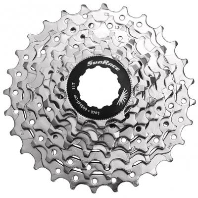 Sunrace csm63 7 speed cassette 12-28t zilver in box - thumbnail