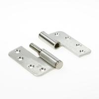 BSW kogelstiftpaumelle - RD BB 807 STD - 89x89x3 mm - afgerond - draairichting 2 - DIN Rechts - mat RVS - thumbnail