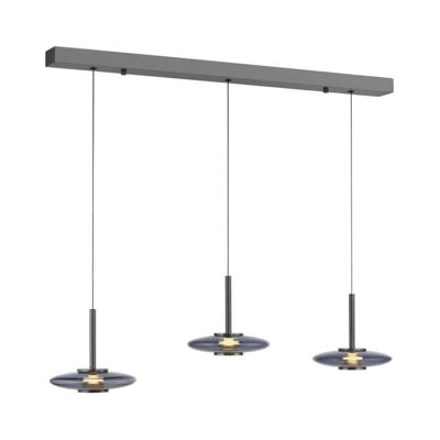 Paul Neuhaus Hanglamp 3-lichtsPure Vitrum design grijs - 2083-15