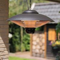 Sunred hangende verwarmer sirius 2100 w halogeen zwart ce09b - thumbnail