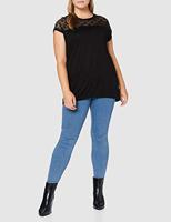 ONLY CARMAKOMA top CARFLAKE met kant zwart - thumbnail