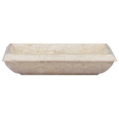 VidaXL Gootsteen 50x35x10 cm marmer crèmekleurig