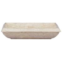 VidaXL Gootsteen 50x35x10 cm marmer crèmekleurig - thumbnail