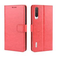 Retro Crazy Horse textuur horizontale Flip lederen draagtas voor Xiaomi CC9e/a3 met houder & kaartsleuven & fotolijstjes (rood) - thumbnail
