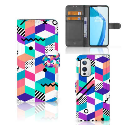 OnePlus 9 | Book Case | Blokken Kleurrijk