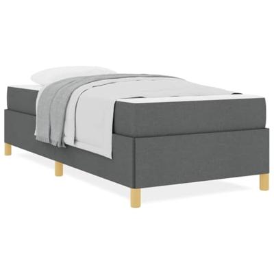 Boxspring bed Zwart en Bruin en Wit 80 x 200 cm Polyester