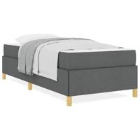 Boxspring bed Zwart en Bruin en Wit 80 x 200 cm Polyester - thumbnail
