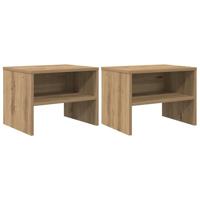 Nachtkastje 2 pcs artisanaal eikenkleurig 40 x 30 x 30 cm - thumbnail