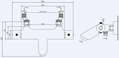 Saqu Essential thermostatische badkraan mat zwart