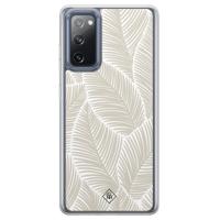 Samsung Galaxy S20 FE hybride hoesje - Palmy leaves beige - thumbnail