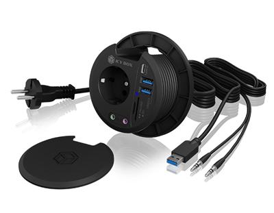 ICY BOX IB-HUB1430-CR, 3 Port USB 3.0 Tisch-Hub und Card Reader mit Audio Ein-/Ausgang 60809 USB-hub 2 + 1 poorten USB-A, USB-C, Audio, 2.0 (3.5 mm jackplug), ICY BOX IB-HUB1430-CR, 3 Port USB 3.0 Tisch-Hub und Card Reader mit Audio Ein-/Ausgang 60809 USB-hub 2 + 1 poorten USB-A, USB-C, Audio, 2.0 (3.5 mm jackplug),