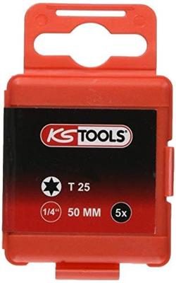 KS Tools 911.2735 9112735 Torx-bit T 25 Speciaal staal Vernikkeld E 6.3 5 stuk(s) KS Tools 911.2735 9112735 Torx-bit T 25 Speciaal staal Vernikkeld E 6.3 5 stuk(s)