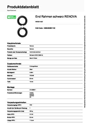 ELSO eindframe WDE011422 zwart Renova PK=2 stuks 1 stuk(s)