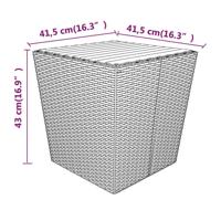5-delige Bistroset poly rattan en massief acaciahout zwart - thumbnail