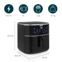 Princess 182254 Heteluchtfriteuse XXL 8L 1800W Zwart - thumbnail